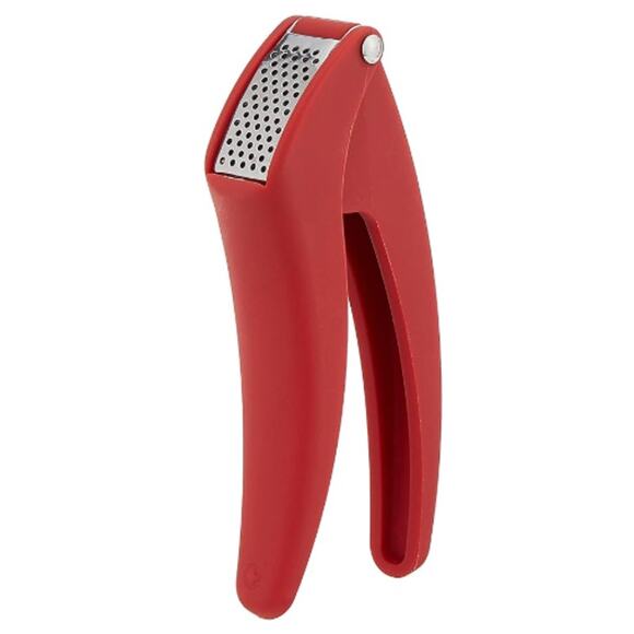 Kuhn Rikon Easy-Clean Garlic Press, No Need to Peel, 7” Red - Picture 1 of 4
